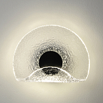 Бра из текстурированного прозрачного стекла с изогнутым краем Textured Glass  варинант исполнения - 3 | Loft Concept в Самаре