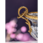 Чаша из прозрачного стекла с бронзовой подставкой и ручками Eden Garden варинант исполнения - 3 | Loft Concept в Самаре