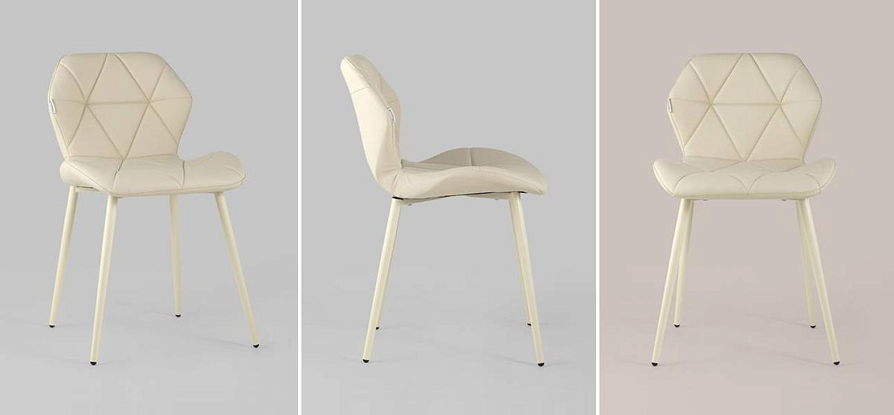 Стул Jeroen II Chair Экокожа Кремовый цвет Стул Jeroen II Chair Экокожа Кремовый цвет - Loft-Concept в Самаре