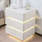 Умная прикроватная тумба с беспроводной зарядкой и подсветкой Smart Bedside Table варинант исполнения - 4 | Loft Concept в Самаре