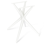 Стол обеденный с круглой столешницей из керамики на четырех белых ножках Sand Ceramics варинант исполнения - 5 | Loft Concept в Самаре