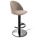 Барный стул вращающийся со спинкой Бежевый Велюр Vendramin Chair варинант исполнения - 1 | Loft Concept в Самаре