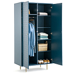 Шкаф двухдверный Scale Ornament Blue Wardrobe варинант исполнения - 6 | Loft Concept в Самаре