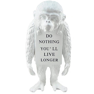 Статуэтка Banksy Lying Monkey White