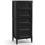 Комод узкий с 5-ю ящиками черный Silva Black Chest of Drawers варинант исполнения - 2 | Loft Concept в Самаре