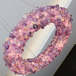 Люстра кргулая из фиолетового хрустального камня Purple Diamond варинант исполнения - 2 | Loft Concept в Самаре