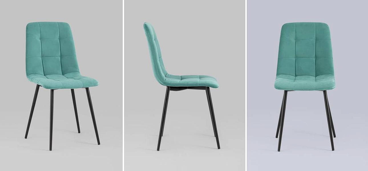 Стул NANCY S-2 Chair Бирюзовый Велюр Стул NANCY S-2 Chair Бирюзовый Велюр - Loft-Concept в Самаре