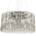 Круглая люстра с металлическими и хрустальными подвесками Bonnay Crystal Chrome Chandelier варинант исполнения - 5 | Loft Concept в Самаре