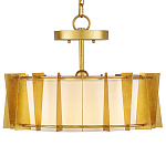 Потолочный светильник круглый с каркасом в форме треугольников и тканевым абажуром Brutal Light варинант исполнения - 1 | Loft Concept в Самаре