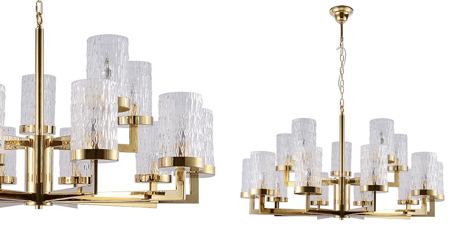 Люстра Estebe Glass Gold Chandelier 14 Люстра Estebe Glass Gold Chandelier 14 - Loft-Concept в Самаре