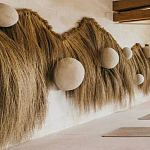 Большая дизайнерская Инсталляция из соломы RAFFIA Installation  варинант исполнения - 4 | Loft Concept в Самаре