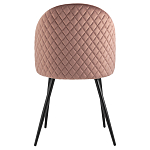 Мягкий стул в велюре пыльно-розового цвета Miruna Chair варинант исполнения - 3 | Loft Concept в Самаре