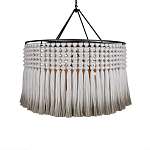 Люстра серая плетеная с кисточками Boho Tassel Chandelier варинант исполнения - 1 | Loft Concept в Самаре