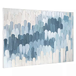Панно декоративное с ручной росписью Blue Strokes варинант исполнения - 1 | Loft Concept в Самаре