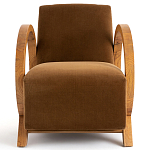 Кресло с круглыми деревянными подлокотниками Modesto Chair варинант исполнения - 2 | Loft Concept в Самаре