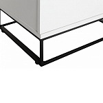 Шкаф-витрина белая с полками и стеклянной дверью Strict Lines варинант исполнения - 5 | Loft Concept в Самаре