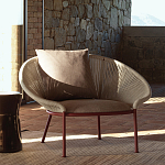 Дизайнерское уличное кресло с веревочной спинкой PETALO Armchair варинант исполнения - 8 | Loft Concept в Самаре