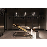 Дизайнерское кресло на металлическом каркасе с подставкой для ног Poltronova Mies Armchair варинант исполнения - 10 | Loft Concept в Самаре