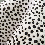 Мебельная ткань Искусственный мех  белый леопард 90 см T5-3 варинант исполнения - 2 | Loft Concept в Самаре