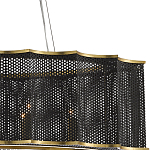 Люстра овальная в сочетании черного и золотого цвета Mesh Lighting варинант исполнения - 1 | Loft Concept в Самаре