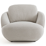 Полукруглое кресло из обивки меланж Halle Melange Armchair варинант исполнения - 3 | Loft Concept в Самаре