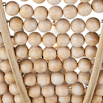 Люстра из деревянных бусин с подвесками в виде капель Wooden Beads варинант исполнения - 4 | Loft Concept в Самаре