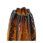 Ваза стеклянная янтарного цвета с текстурированным силуэтом Carambola варинант исполнения - 2 | Loft Concept в Самаре