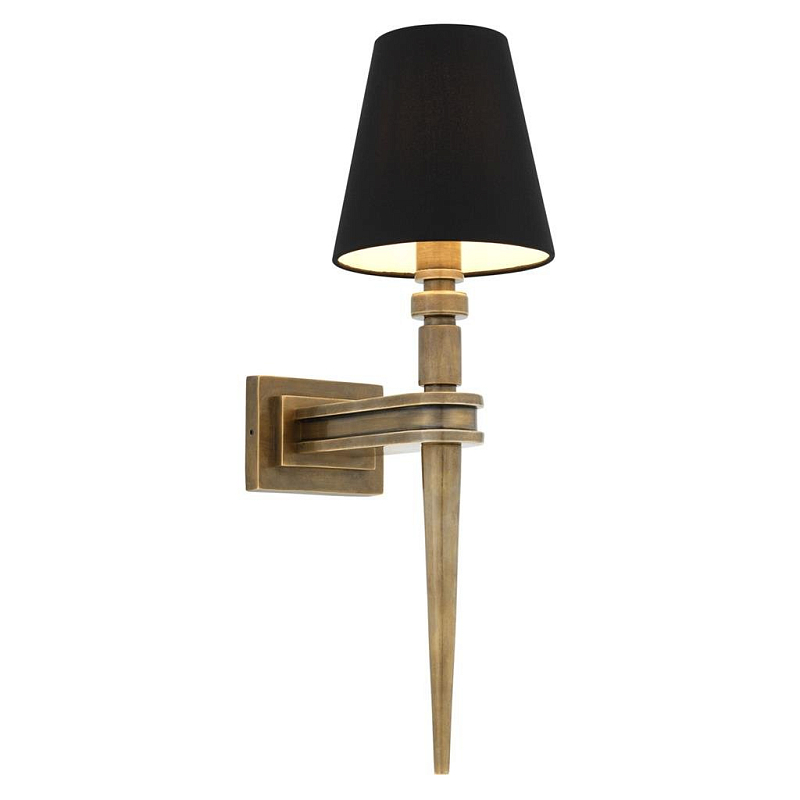 Бра Wall Lamp Waterloo Single Brass Латунь Античная полированная Черный Бра Wall Lamp Waterloo Single Brass Латунь Античная полированная Черный в Самаре | Loft Concept