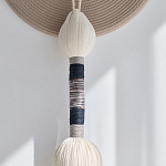 Аксессуар на стену диск из нитей Wall Decor White Thread Disc  варинант исполнения - 2 | Loft Concept в Самаре