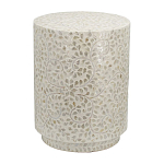 Приставной столик с рисунком из раковин устриц Bone Inlay варинант исполнения - 1 | Loft Concept в Самаре