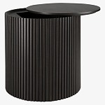 Черный приставной стол с местом для хранения Smart Textured Table варинант исполнения - 1 | Loft Concept в Самаре