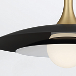 Подвесной светильник с плафоном в форме плоского купола и белой шарообразной лампой Eurofase варинант исполнения - 3 | Loft Concept в Самаре