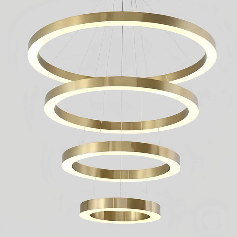 Люстра Light Ring Vertical Латунь Латунь в Самаре | Loft Concept 