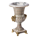 Ваза с овнами из фарфора с бронзовыми элементами Bronze Aries варинант исполнения - 2 | Loft Concept в Самаре