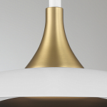 Подвесной светильник с плафоном в форме плоского купола и белой шарообразной лампой Eurofase варинант исполнения - 11 | Loft Concept в Самаре