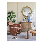 Столик с круглой стеклянной столешницей и корпусом в виде двух павлинов на ветке Table Two Peacocks варинант исполнения - 8 | Loft Concept в Самаре