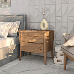 Тумба прикроватная из массива дуба с 2-мя ящиками Tasteful Furniture варинант исполнения - 3 | Loft Concept в Самаре