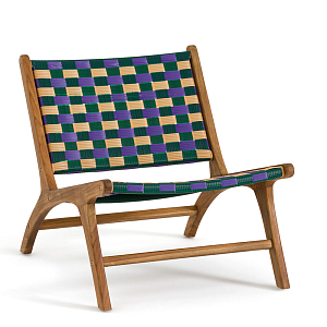 Кресло низкое из массива тика Barbados