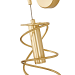 Бра светодиодное из металла со спиральным декоративным элементом золотое Metal Spiral варинант исполнения - 2 | Loft Concept в Самаре