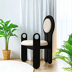 Стул черный из дерева с круглой спинкой Chair in Neoclassical Style варинант исполнения - 1 | Loft Concept в Самаре