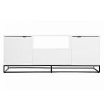 ТВ-тумба белая с  2-мя дверцами и ящиком Strict Lines варинант исполнения - 2 | Loft Concept в Самаре