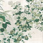 Обои ручная роспись Uki Hana Original Colourway on 12 Carat White Gold gilded paper варинант исполнения - 2 | Loft Concept в Самаре