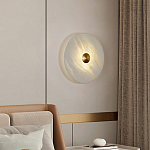 Бра в форме диска из натурального камня с декоративным центральным элеменом Cryptocrystalline Stone варинант исполнения - 3 | Loft Concept в Самаре