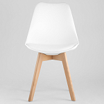 Стул с основой из пластика и мягким сиденьем Arvika White варинант исполнения - 2 | Loft Concept в Самаре