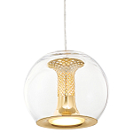 Подвесной светильник со стеклянным плафоном Inner Gleam Globe gold  варинант исполнения - 2 | Loft Concept в Самаре