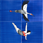 Плитка с узором Аист варинант исполнения - 1 | Loft Concept в Самаре