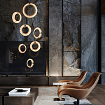 Подвесной светильник в форме кольца Cryptocrystalline Stone варинант исполнения - 5 | Loft Concept в Самаре