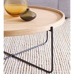 Журнальный стол с круглой деревянной столешницей Urban Style Space варинант исполнения - 3 | Loft Concept в Самаре