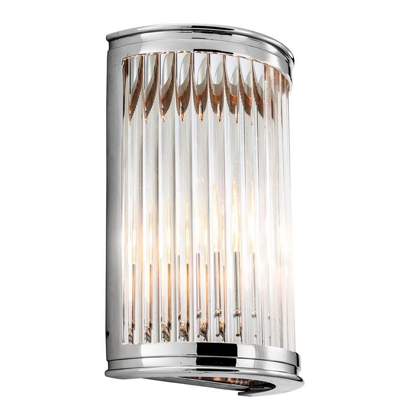 Бра Wall Lamp Alice Nickel Никель Прозрачное Стекло Бра Wall Lamp Alice Nickel Никель Прозрачное Стекло в Самаре | Loft Concept