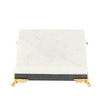 Подставка под шар квадратная из натуральных камней Змеевик Мрамор на ножках Natural Stone Sphere Stands варинант исполнения - 1 | Loft Concept в Самаре